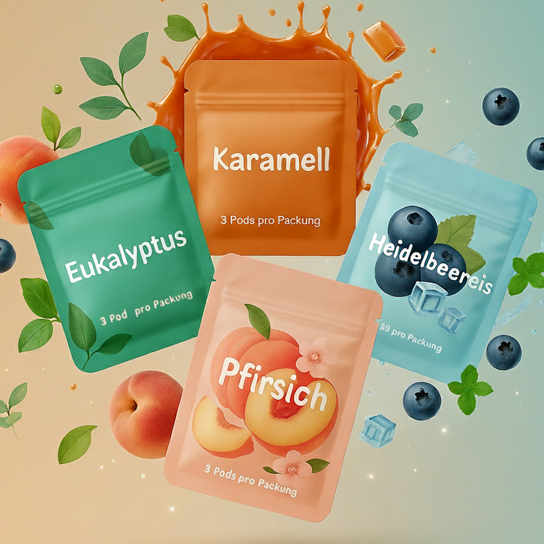 4er Set (Eukalyptus, Heidelbeereis, Pfirsich & Karamell)