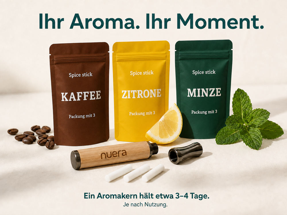 Nuera Aromakerne in Kaffee, Zitrone und Minze